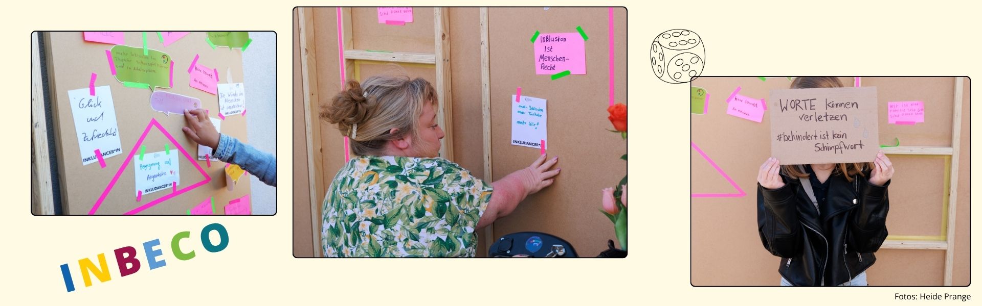 Collage aus Fotos von InBeCo-Aktionen