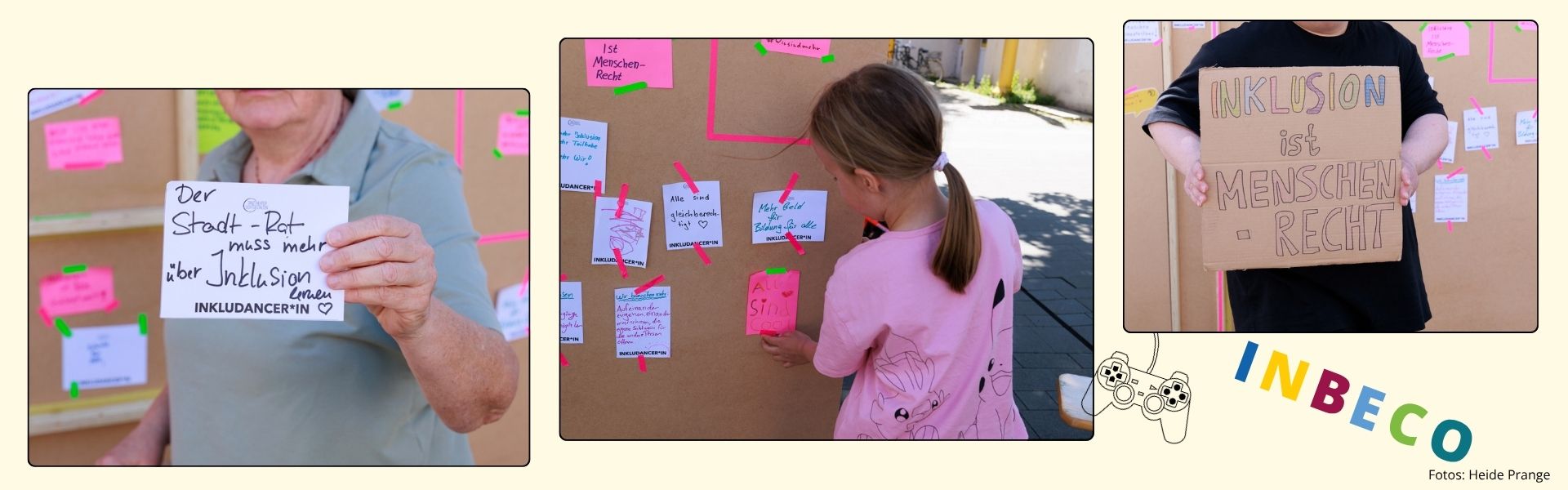 Fotocollage einer InBeCo-Aktion