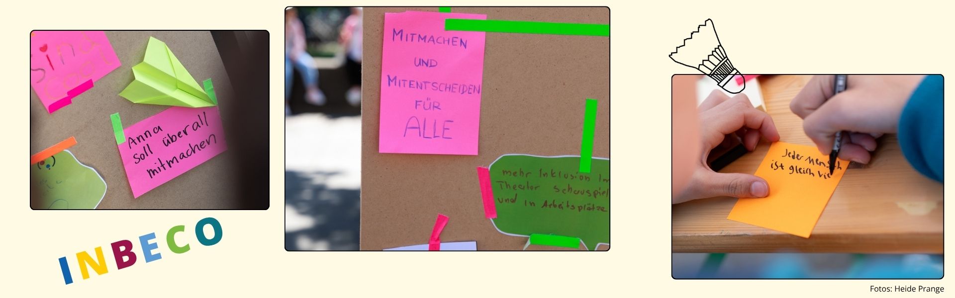 Fotocollage einer InBeCo-Aktion