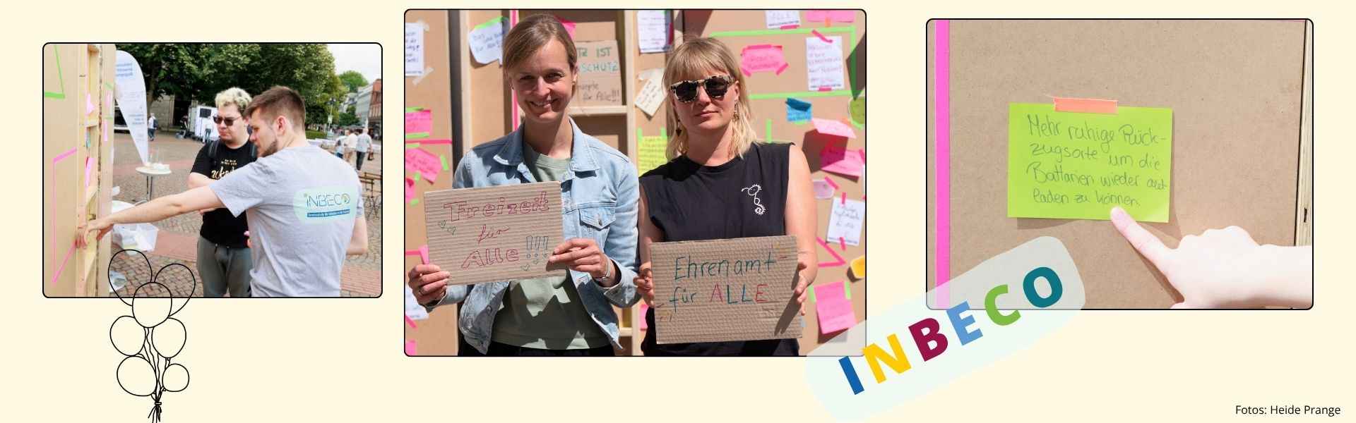 Fotocollage einer InBeCo-Aktion