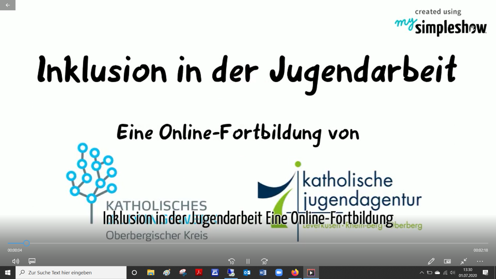 Inklusion in der Jugendarbeit - der Film zur Online-Fortbildung
